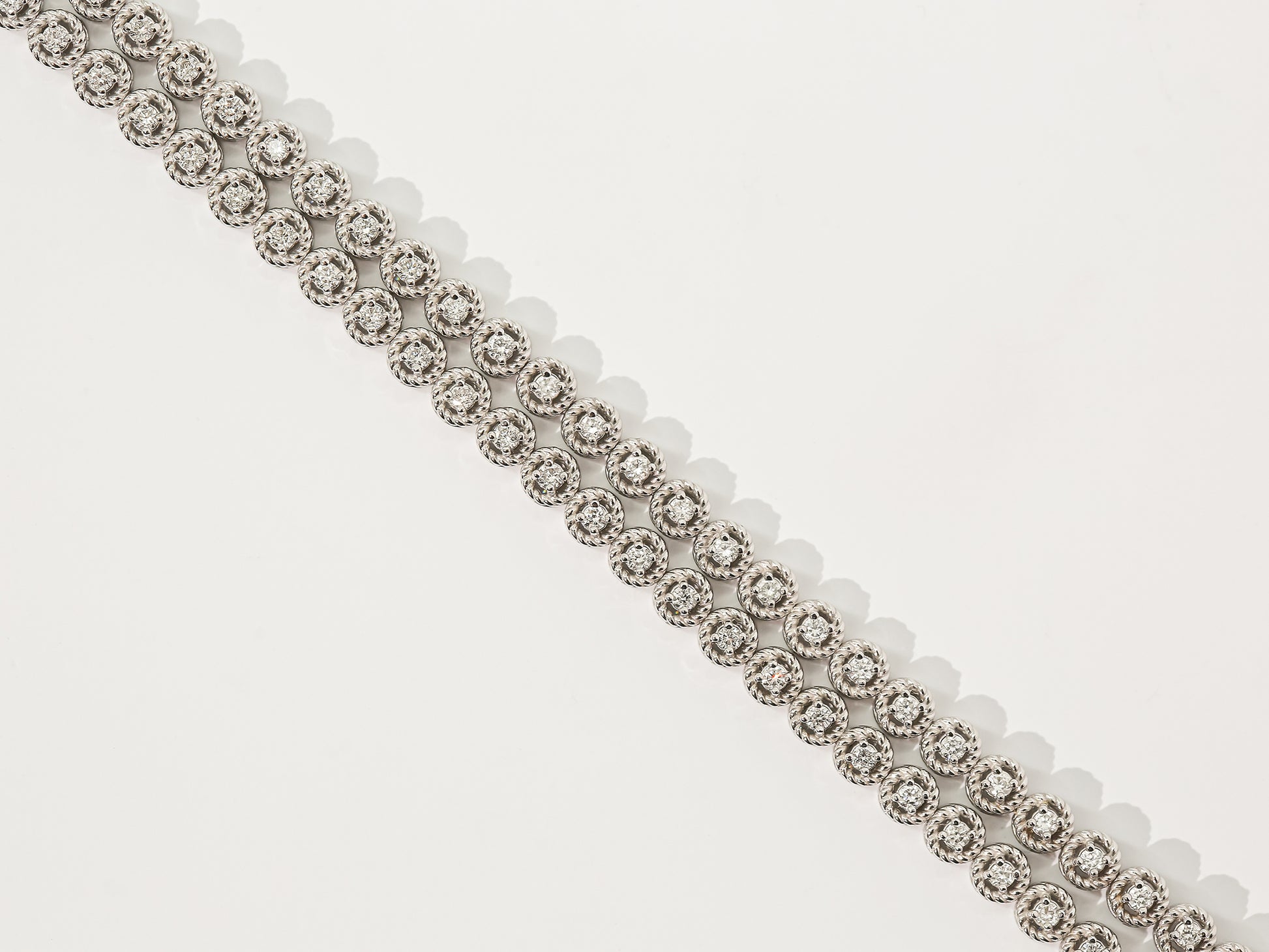1.3 Carat Lab Grown Diamond Tennis Athena Double Strand Bracelet