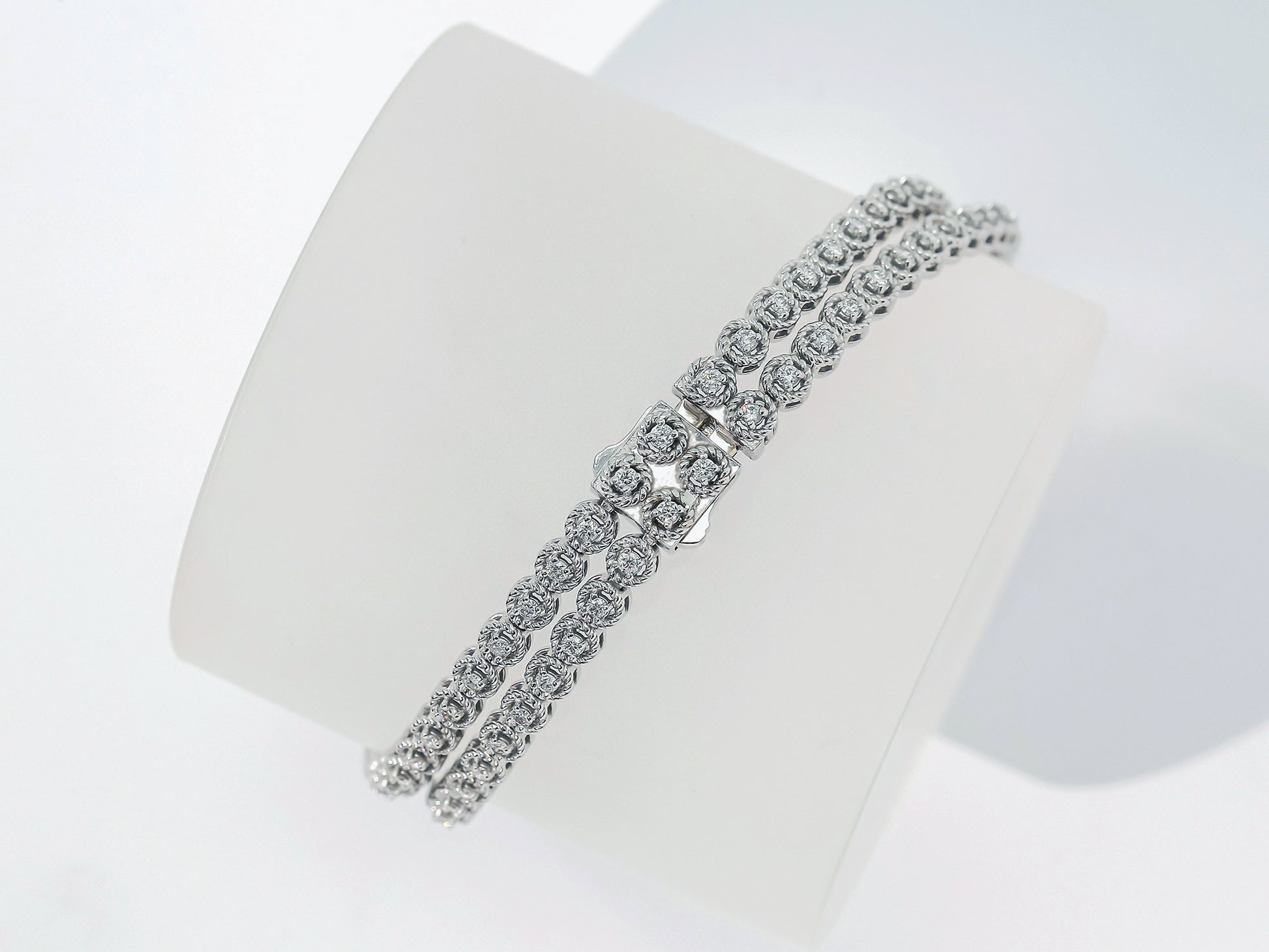 1.3 Carat Lab Grown Diamond Tennis Athena Double Strand Bracelet