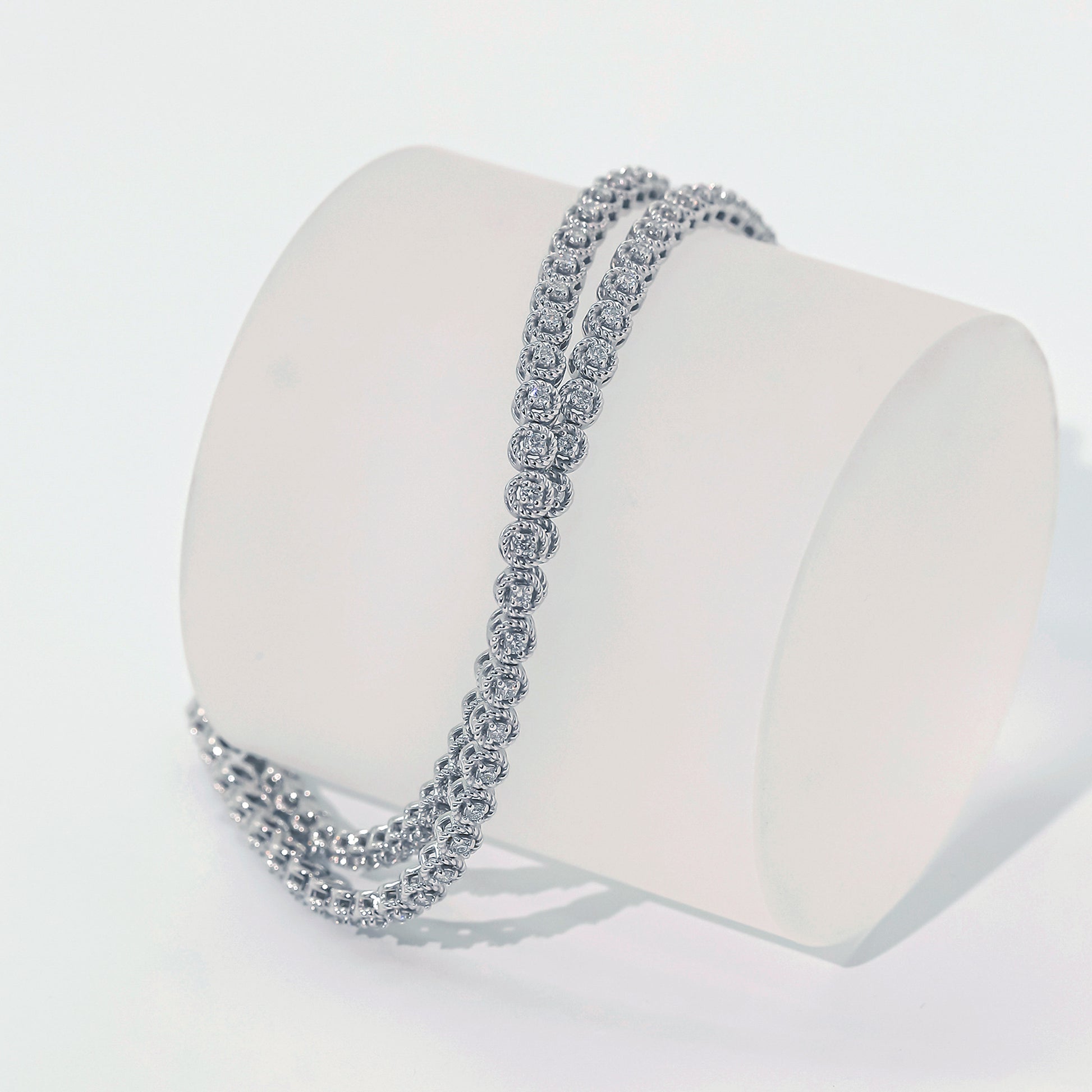 1.3 Carat Lab Grown Diamond Tennis Athena Double Strand Bracelet