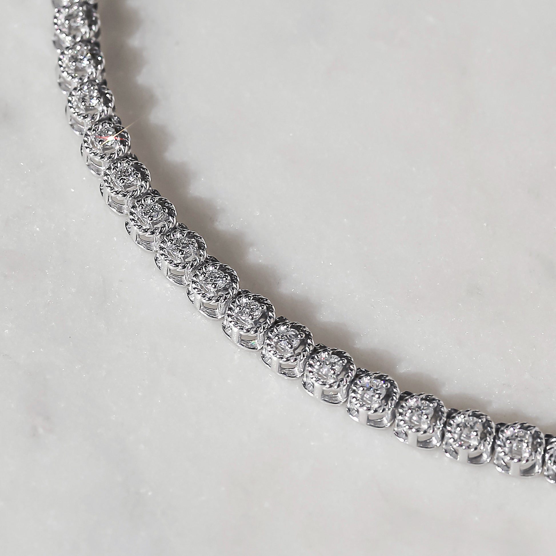 1.7 Carat Lab Grown Diamond Tennis Minerva Strand Necklace