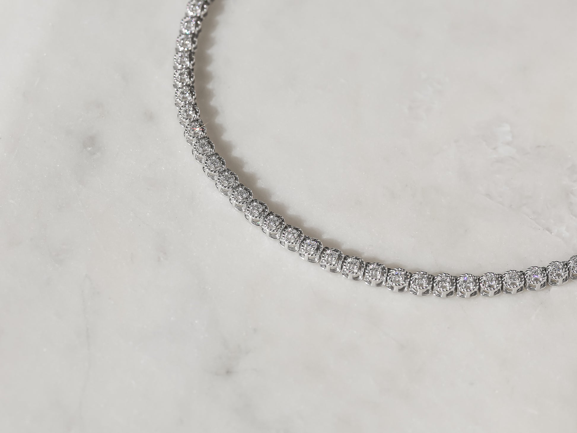 1.7 Carat Lab Grown Diamond Tennis Minerva Strand Necklace