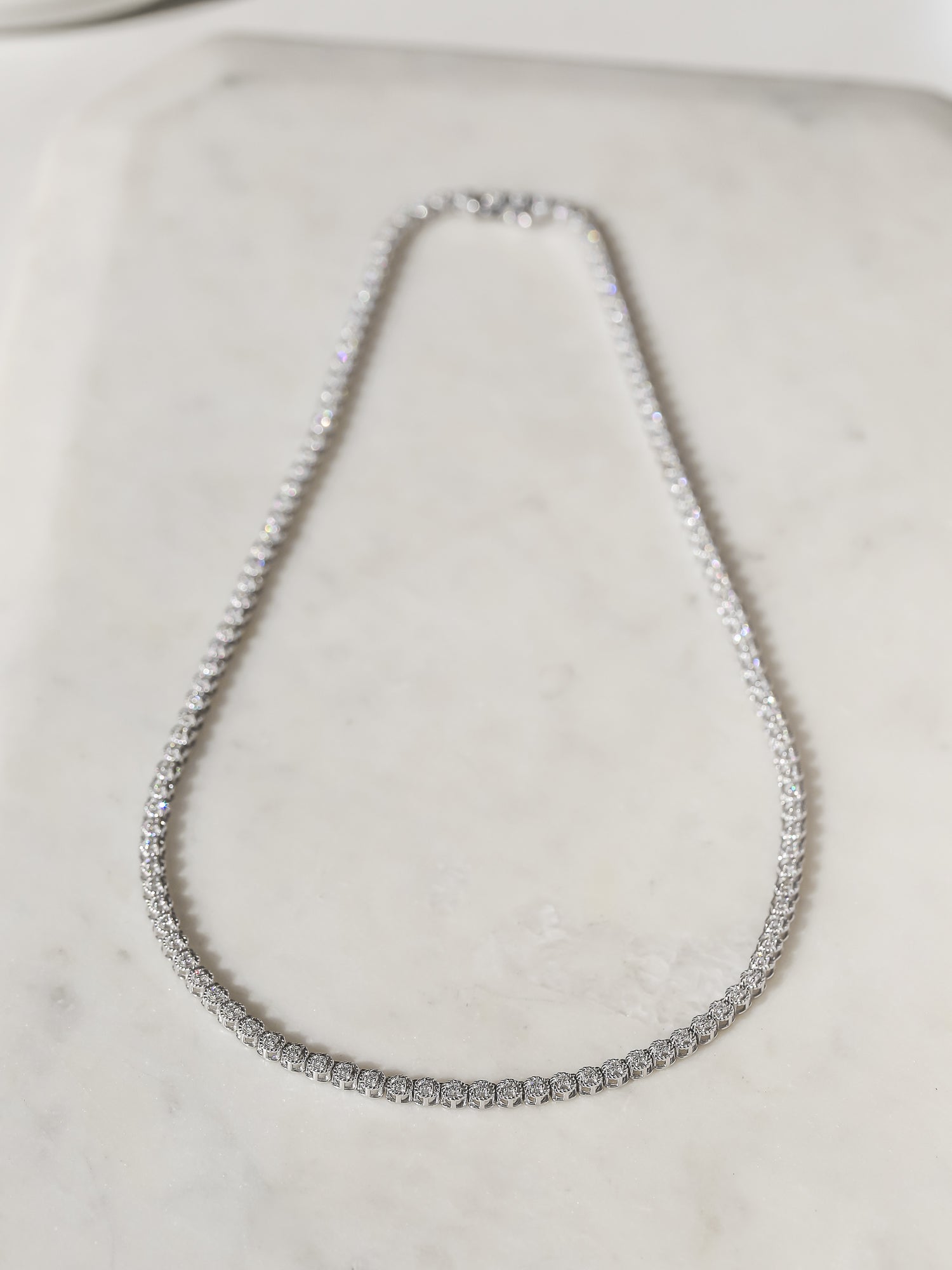 1.7 Carat Lab Grown Diamond Tennis Minerva Strand Necklace