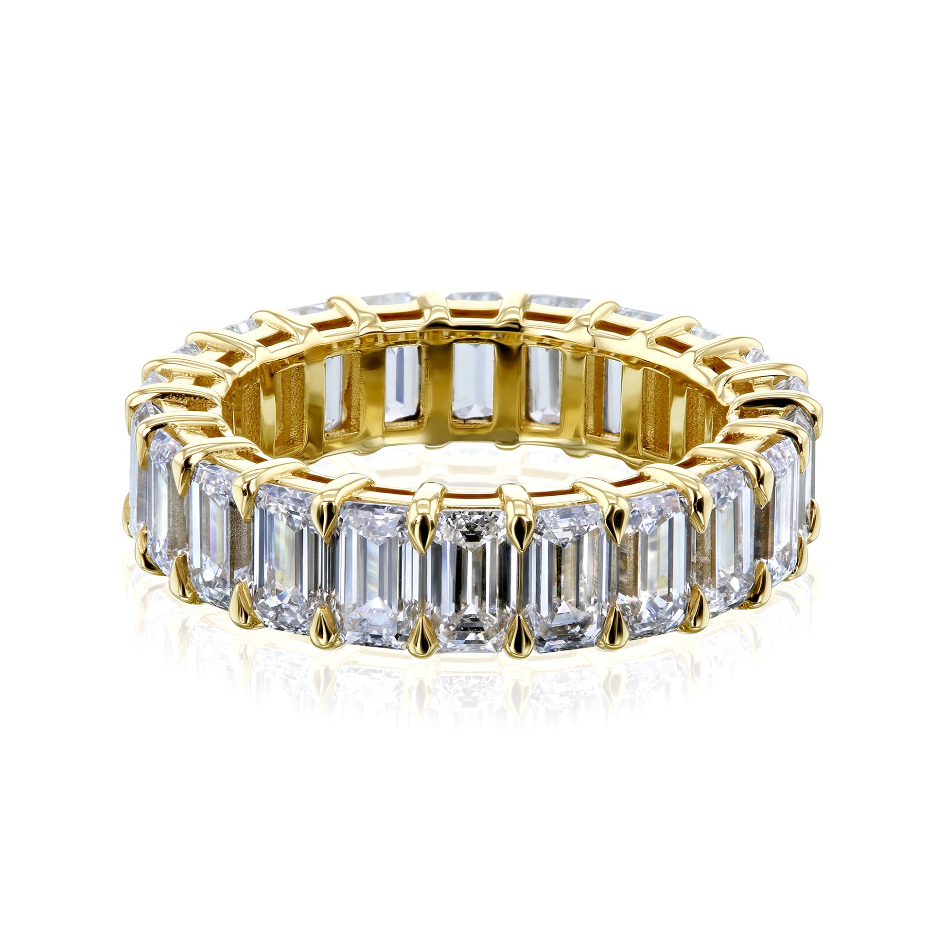 Lab Grown Diamond Eternity Endless Emerald Ring