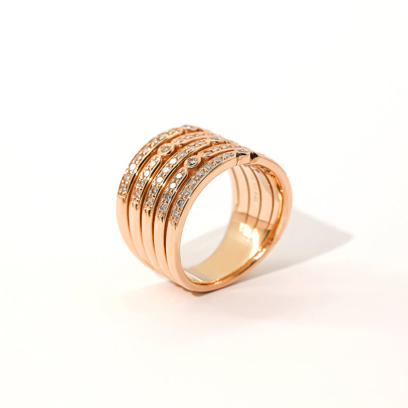 5-Strand Diamond Fashion Ring