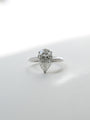 Kobelli Grown Large Pear Diamond Engagement Ring