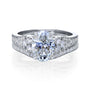2.70 Carats Total Lab Grown Diamond Oval Center Side Cluster Bridal Set