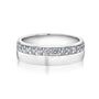 0.50 Carat Lab Grown Diamond Cigar Band Nico Ring in White Gold