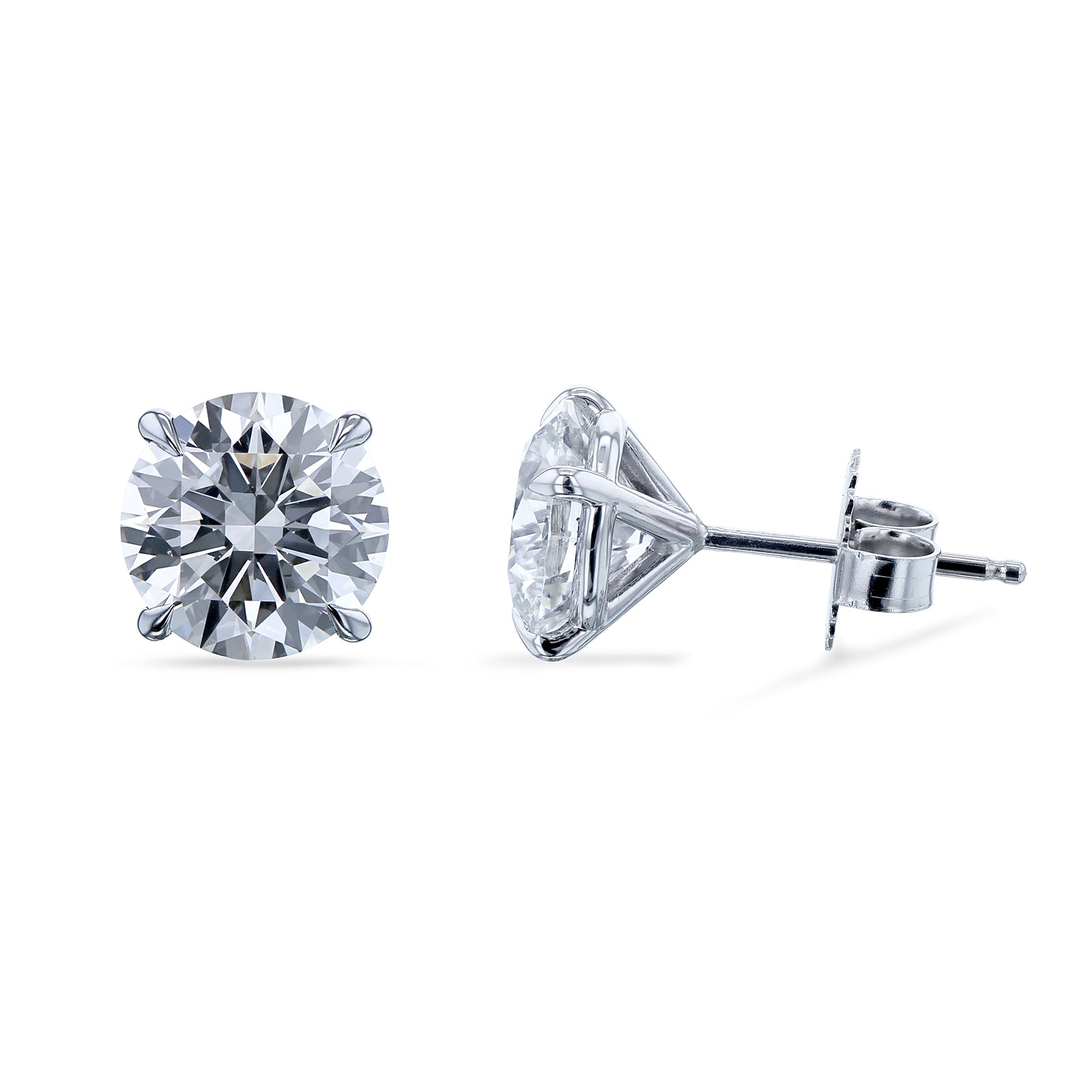 Kobelli 4-Prong Lab Grown Diamond Classic Basic Stud Earrings