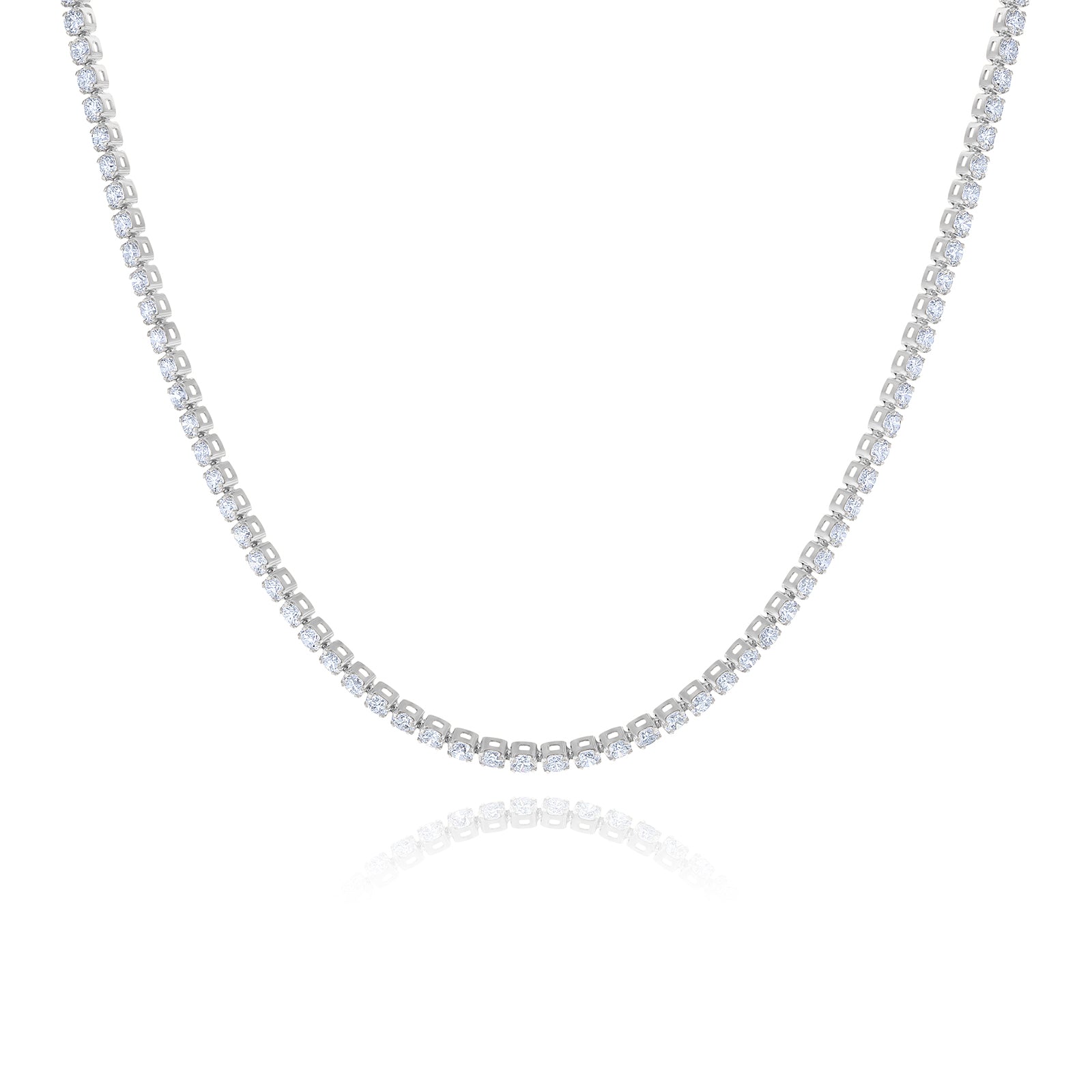 コベリ スレンダー 2 mm ダイヤモンド テニス ネックレス (14K ゴールド)