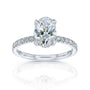 2.25 Carat Lab Grown Diamond Oval-cut Near Eternity Engagement Ring in White Gold