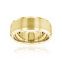 8mm Satin Gold Bevel Edge Kenneth Ring