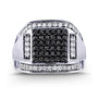 1 Carat Black Diamond Pavé Square Brooklyn Ring