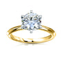 Kobelli 6-Prong Solitaire Classic Engagement Ring - 2 Carat Center in Yellow Gold