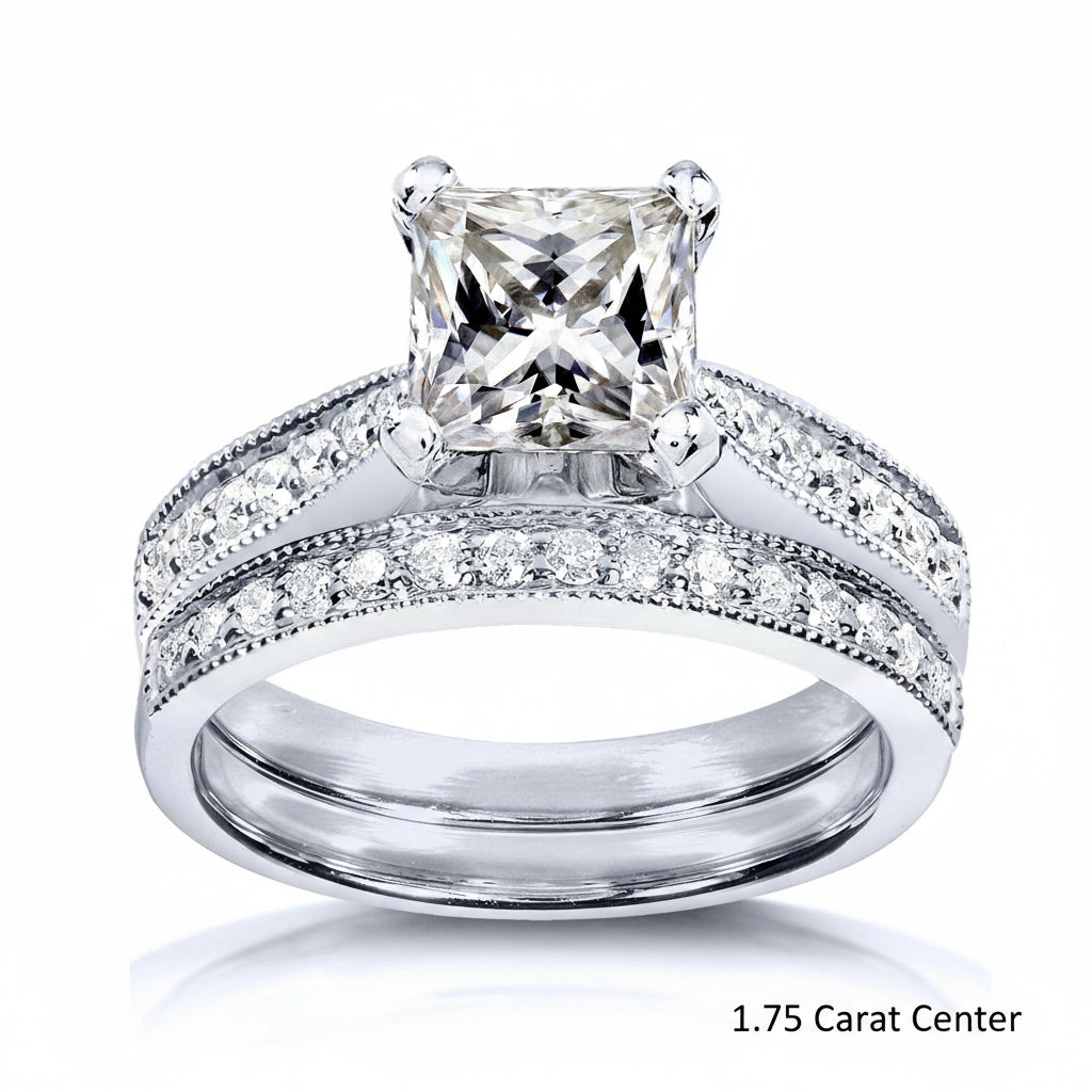 Moissanite Princess Sophie Bridal Set