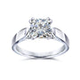 1.1 Carat Moissanite Solitaire Cushion Vanessa Ring