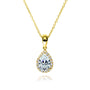 Moissanite Halo Pear Kaori Necklace