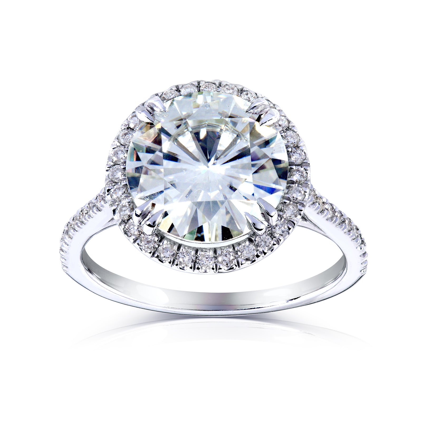 9.5 mm Moissanite Halo Round Original Ring
