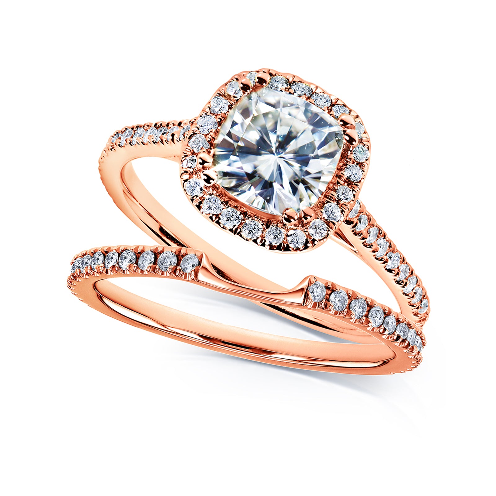 Cushion Original Bridal Set - Lab Stones