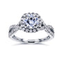 1.5 Carat Moissanite Twist Shank Ring - White