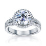 1.4 Carat Moissanite Round Malta Ring