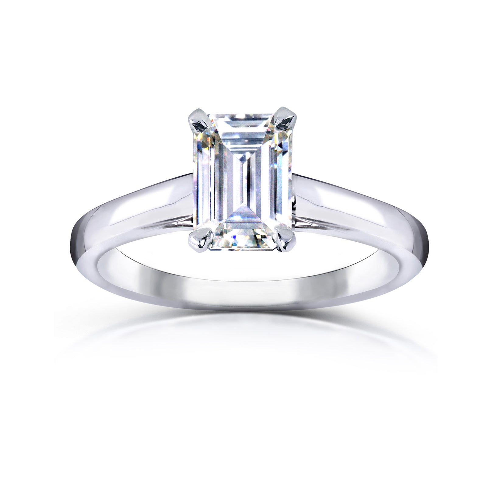 1 Carat Moissanite Vanessa Emerald Ring
