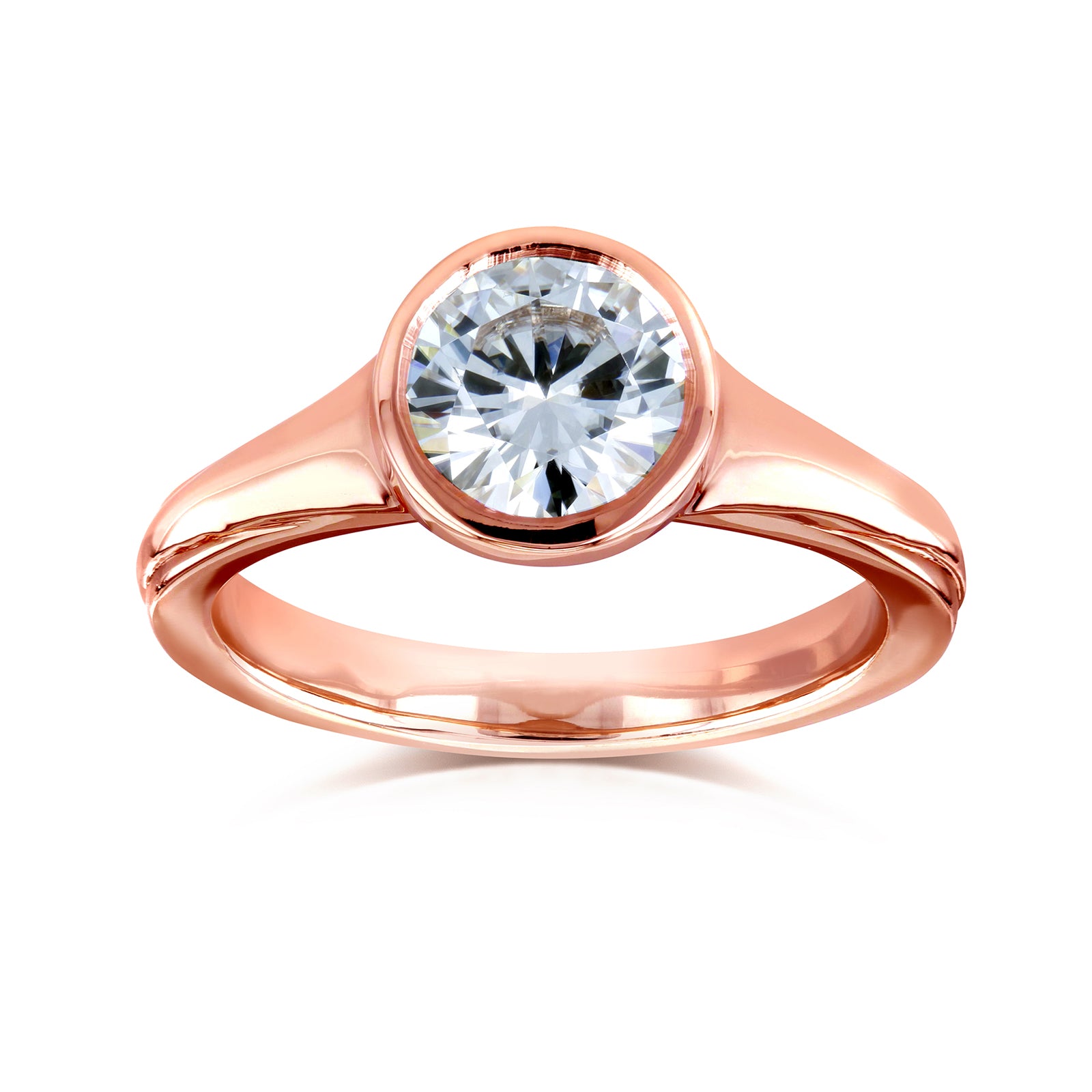 1 Carat Moissanite Round Berlin Ring