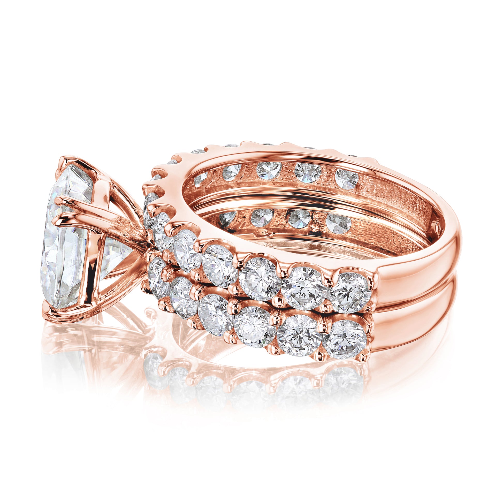 4.65 Carat Moissanite Lorraine Bridal Set