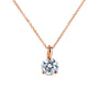1 Carat Moissanite Leaf Bail Necklace