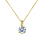 1 Carat Moissanite Leaf Bail Necklace
