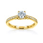 0.65 Carat Moissanite Round Euro Ring (DEF/VS)