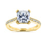 2 Carat Moissanite Euro Princess Ring
