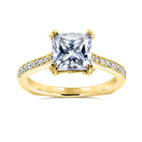 2 Carat Moissanite Euro Princess Ring