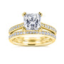 2.25 Carat Moissanite Euro Princess Bridal Set