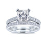 2.25 Carat Moissanite Euro Princess Bridal Set