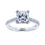 2 Carat Moissanite Euro Princess Ring