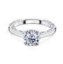 1 Carat Moissanite Solitaire Ornate Shank Ring
