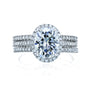 2.5 Carat Moissanite Oval 3pc Capri Bridal Set (DEF/VS)