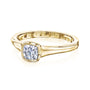Cushion-cut moissanite center