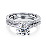 2.88 Carat Moissanite Vietta Bridal Set in White Gold