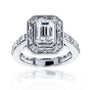 1.4 Carat Moissanite Emerald Daisy Ring