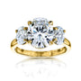 4 Carat Oval 3-Stone Elena Ring
