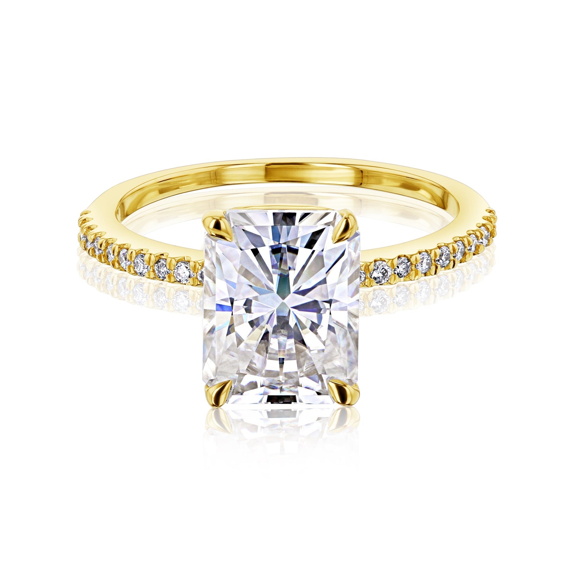 1.9 Carat Lab Grown Diamond Petite Radiant Ring