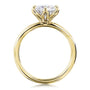 Kobelli 6-Prong Solitaire Plain Solid Gold Band Floating Tulip Setting Engagement Ring