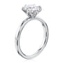 Kobelli 6-Prong Solitaire Plain Solid Gold Band Floating Tulip Setting Engagement Ring