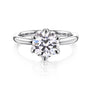 Kobelli 6-Prong Solitaire Plain Solid Gold Band Floating Tulip Setting Engagement Ring