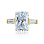 4.7 Carat Moissanite 3-Stone Radiant Pilot Ring