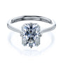 2.7 Carat Moissanite Solitaire Rhodes Ring