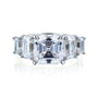 5-stone ring in white gold
