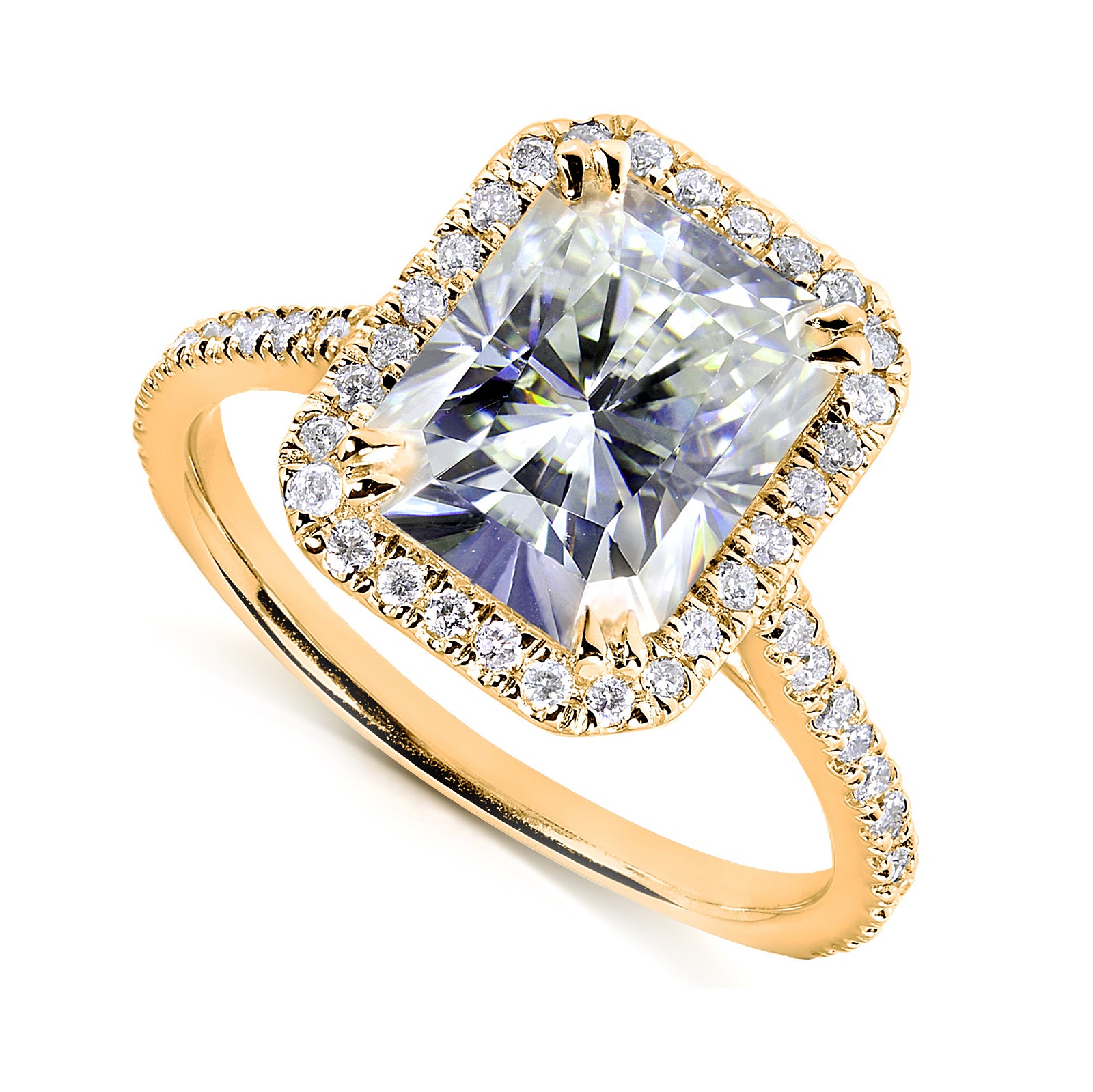 3 Carat Moissanite Radiant Original Ring