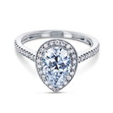 2.45 Carat Moissanite Pear Original Ring